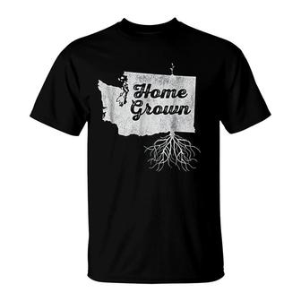 Washington Home Grown Roots Wa State Pride T-Shirt | Mazezy