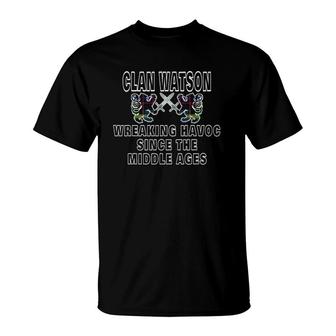Watson Scottish Tartan Scotland Family Clan Name T-Shirt | Mazezy