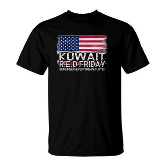 Wear Red For Deployed Kuwait - Red Friday Military Gift T-Shirt | Mazezy