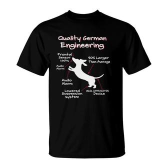 Weiner Dog German Dachshund Quality German Engineering T-Shirt | Mazezy