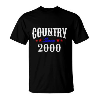 Western Country Music 22 Year Old Born In 2000 22Nd Birthday T-Shirt | Mazezy