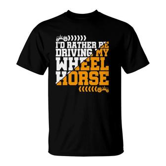 Wheel Horse Farming Tractor Gift T-Shirt | Mazezy