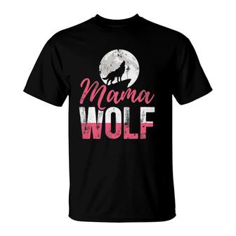Wild Animal Lover Mother's Day Gift Idea Mom Wolf T-Shirt | Mazezy
