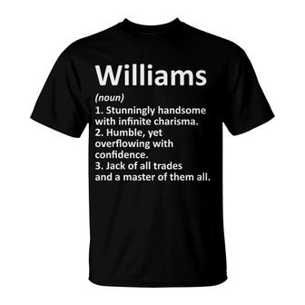 Williams Definition Personalized Name Funny Birthday Gift T-Shirt | Mazezy