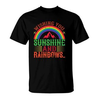 Wishing You Sunshine And Rainbows T-Shirt | Mazezy