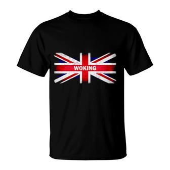 Woking Uk British Flag T-Shirt | Mazezy