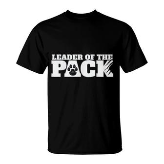 Wolf Pack Gift Leader Of The Pack Paws Print T-Shirt | Mazezy
