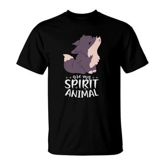 Wolves Are My Spirit Animal I Girl Wolf T-Shirt | Mazezy