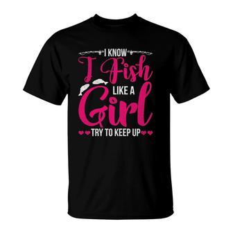 Women Fishing For Girls Fish Bass Fishing T-Shirt | Mazezy