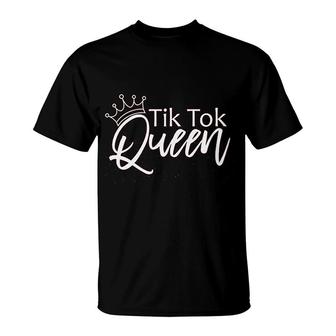 Women Tik Tok Queen Cute Famous T-Shirt | Mazezy AU