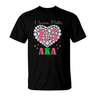 Womens A Serious Matter J15 1908 Pearl Heart Aka Women Founder's Day T-Shirt | Mazezy