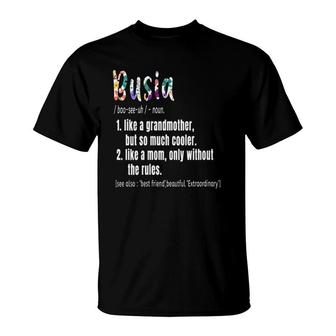 Womens Busia Definition Mother's Day & Birthday Gift Grandmother V-Neck T-Shirt | Mazezy DE