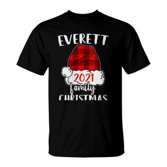 Womens Christmas 2021 Everett Matching Pajama Santa Hat T-Shirt | Mazezy