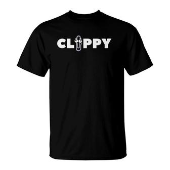 Womens Clippy The Most Awesome Paper Clip In The World T-Shirt | Mazezy