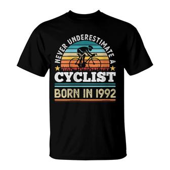 Womens Cyclist Born In 1992 30Th Birthday Cycling T-Shirt | Mazezy