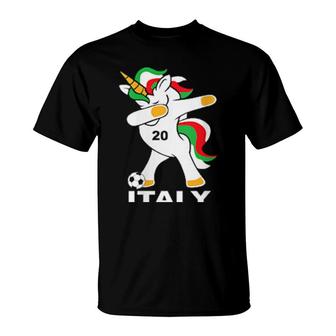 Womens Dabbing Unicorn Italy Dabbing Unicorns Italy Dab Dabbing T-Shirt | Mazezy