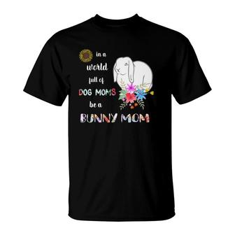 Womens Funny Be A Mini Lop Bunny Rabbit Mom V-Neck T-Shirt | Mazezy