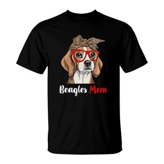 Womens Funny Beagle Mom Dog Lovers - Mother's Day T-Shirt | Mazezy
