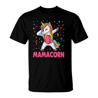Womens Funny Mamacorn Unicorn Costume Mom Mother's Day T-Shirt | Mazezy