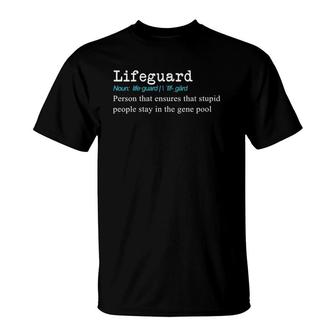 Womens Funny Pool Lifeguard Dictionary Definition Gift V-Neck T-Shirt | Mazezy