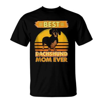 Womens Girl Best Dachshund Mom Ever Mother's Day Sausage Dog T-Shirt | Mazezy