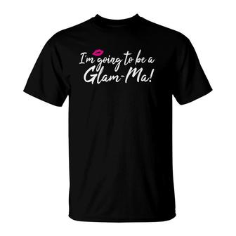 Womens Glam-Ma New Grandmother T-Shirt | Mazezy
