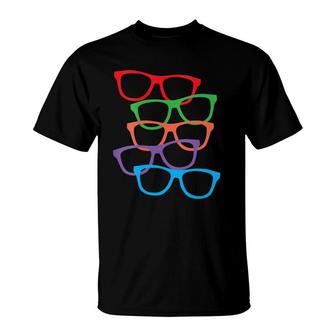 Womens Glasses Perfect For Adults Or Kids With Glasses V-Neck T-Shirt | Mazezy