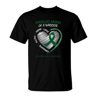 Womens Green Mom Of A Warrior Son Daughter Cerebral Palsy Awareness T-Shirt | Mazezy