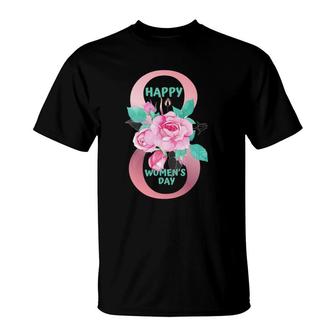 Womens Happy Womens Day - Women's Day 8 March Gift For Women Wife V-Neck T-Shirt | Mazezy
