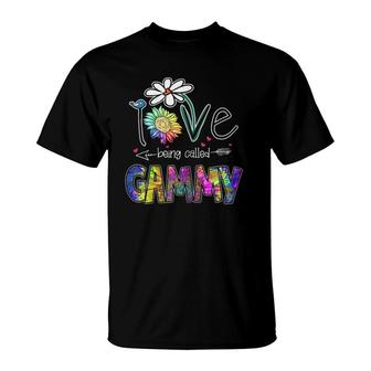 Womens I Love Being Called Gammy Daisy Sunflower Mother's Day Gifts T-Shirt | Mazezy
