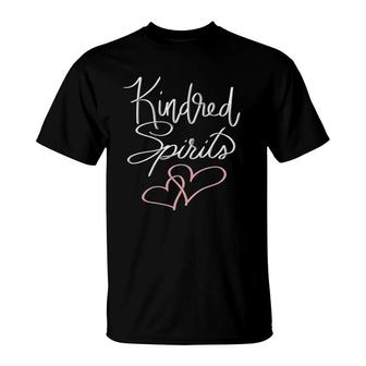 Womens Kindred Spirits Best Friends T-Shirt | Mazezy
