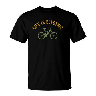 Womens Life Is Electric E-Bike T-Shirt | Mazezy AU