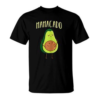 Womens Mamacado Pregnancy Announcement Gift Avocado T-Shirt | Mazezy