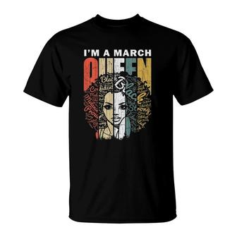 Womens March Birthday S For Women Queens Are Born In March T-Shirt | Mazezy