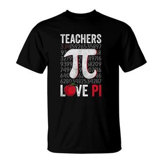 Womens Math Teachers Geek Love Pi Symbol Men Women Pi Day T-Shirt | Mazezy