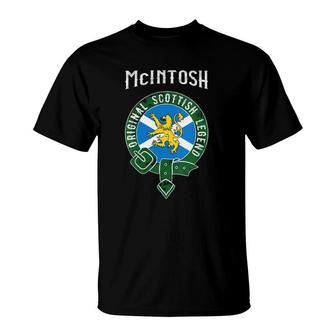 Womens Mcintosh Clan Scottish Legend Scotland Flag Belt T-Shirt | Mazezy