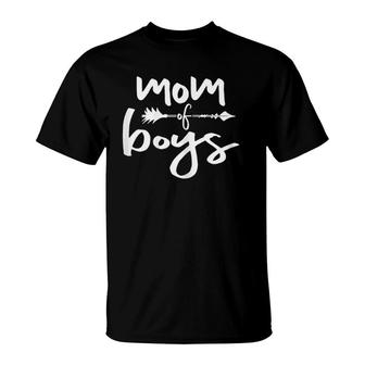 Womens Mom Of Boys Life S For Women Cute Mothers Day Gift T-Shirt | Mazezy