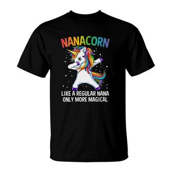 Womens Nanacorn Dabbing Unicorn Nana Funny Mothers Day Gift T-Shirt | Mazezy
