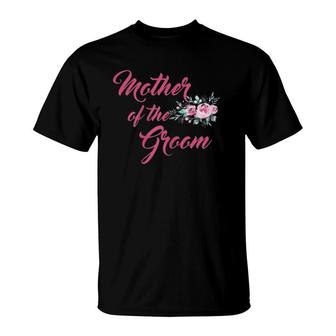 Womens Peonies Wedding Matching Bridal Party Mother Of Groom T-Shirt | Mazezy