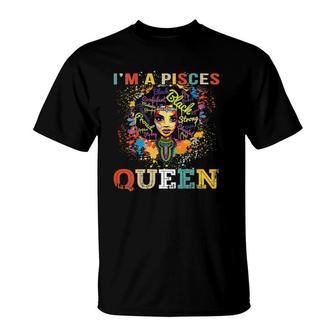 Womens Pisces Birthday S For Women February March Queen Gifts V-Neck T-Shirt | Mazezy