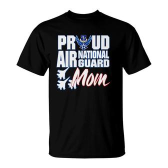 Womens Proud Air National Guard Mom Usa Military Mothers Day Women V-Neck T-Shirt