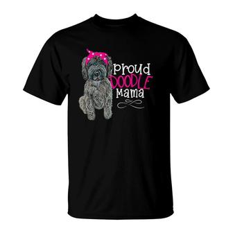 Womens Proud Doodle Mama Goldendoodle Labradoodle Pyredoodle T-Shirt | Mazezy