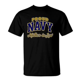Womens Proud Navy Mother-In-Law T-Shirt | Mazezy