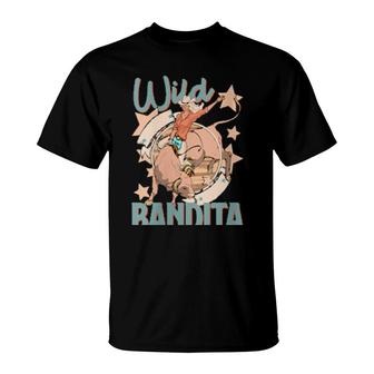 Womens Retro Cowgirl Wild Bandita Western Country Cowboy Wild West T-Shirt | Mazezy