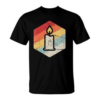 Womens Retro Vintage Homemade Candle Making Candle Making V Neck T-Shirt | Mazezy
