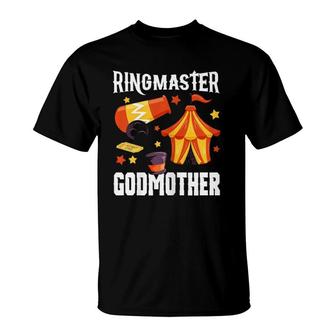 Womens Ringmaster Birthday Party Circus Ring Master Godmother T-Shirt | Mazezy