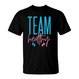 Womens Team Healthy Baby Gender Reveal Party Idea T-Shirt | Mazezy CA