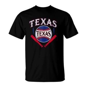 Womens Texas Baseball Vintage Distressed Game Day Ranger Tx State T-Shirt | Mazezy