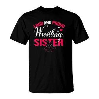 Womens Wrestling Sister Funny Wrestler Sister Gift Women Premium T-Shirt | Mazezy