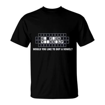 Would You Like To Buy A Vowel T-Shirt | Mazezy